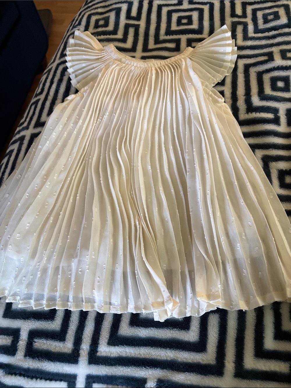 GAP Cream Pleated Baby Dress